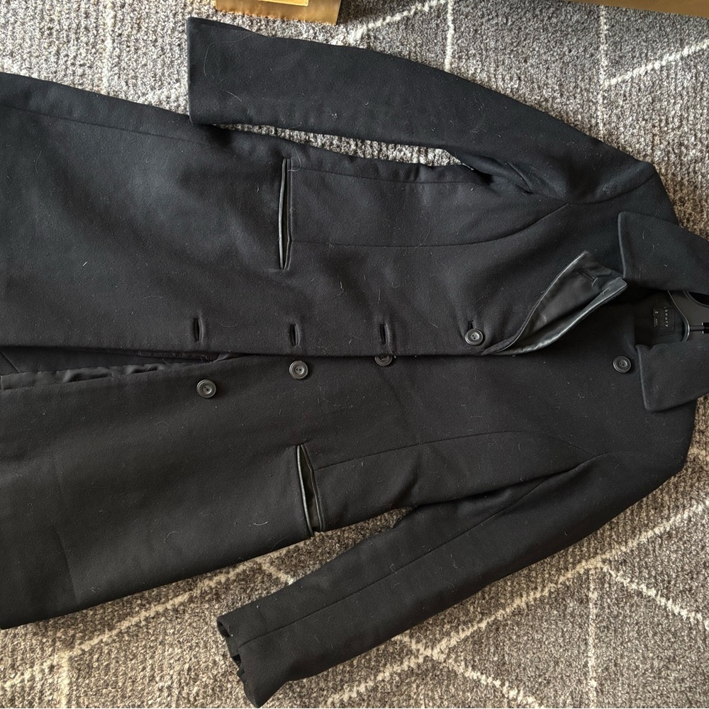 Theory Black Button-Up Coat